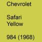 Preview: Chevrolet, Safari Yellow, 984 (1968).